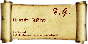 Huszár György névjegykártya
