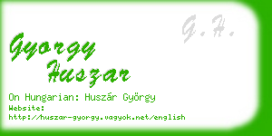 gyorgy huszar business card